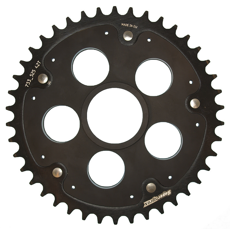 Couronne 525 38 dents Supersprox SPX EDGE - Réf 736 - Compatible compétition extrême