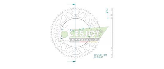 Couronne acier Fantic XMF 125 Compétition 2021–2024 – Supersprox 50-15114-61 (CM10461)